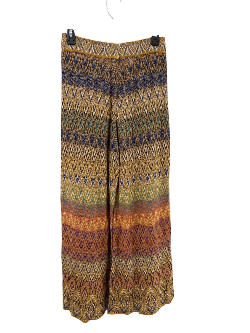 IVKO Multicolor Chevron Wide-Leg Knit Pants - Mustard & Jewel Tones